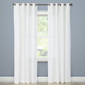 Threshold 84”x54” Natural Solid Curtain Panel Set